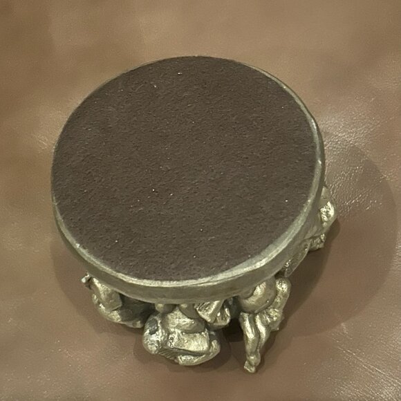 Antique Ornate Cherubs Angel Playing Instruments Candle Holder - Picture 10 of 12